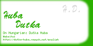 huba dutka business card